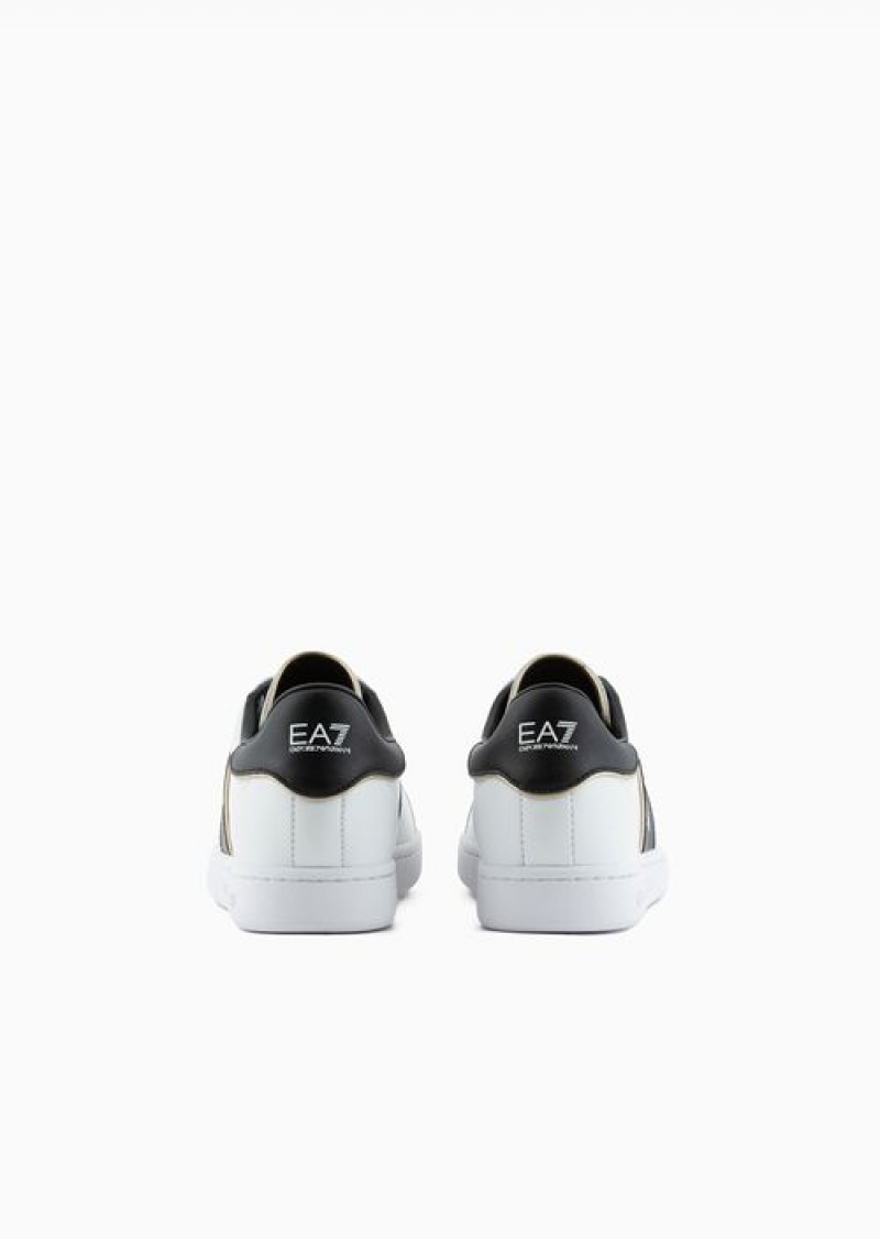 Bianco E Nero Emporio Armani Ea7 Classic Sneakers | EA7-SN60104