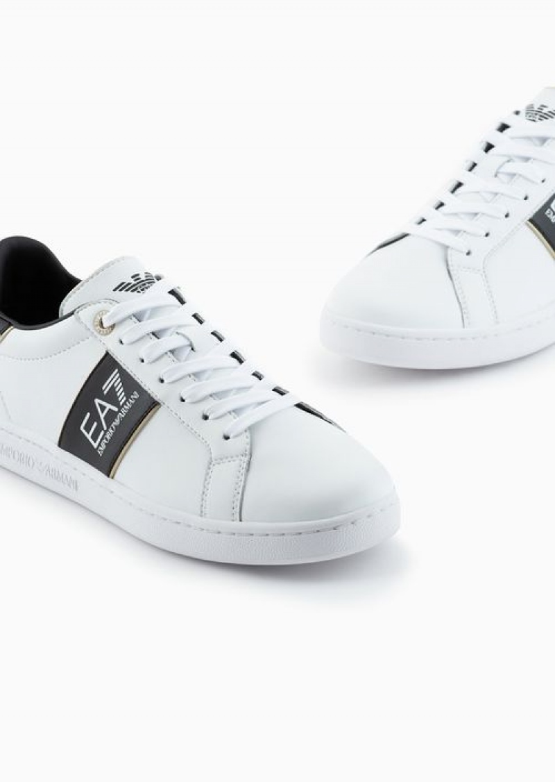 Bianco E Nero Emporio Armani Ea7 Classic Sneakers | EA7-SN60104