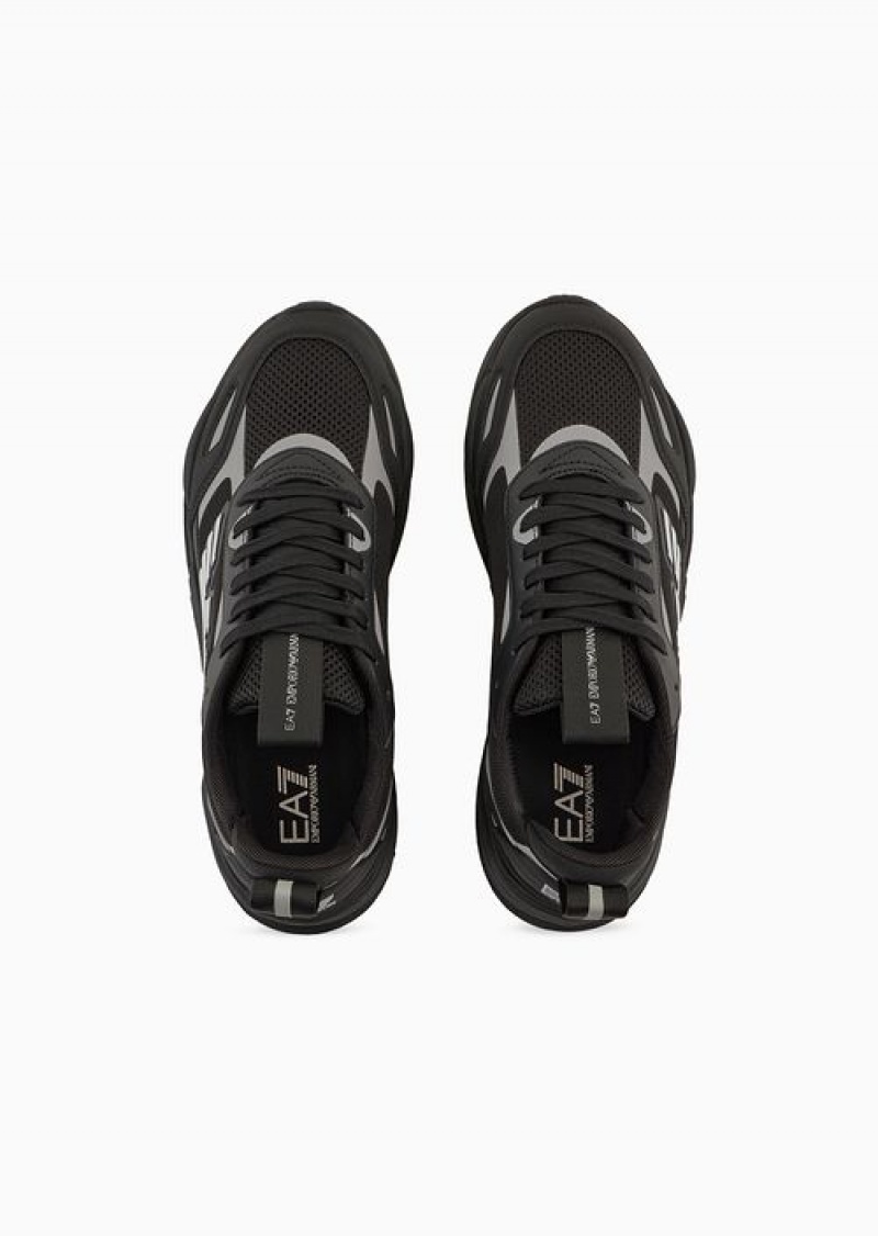 Black 1 Emporio Armani Ace Runner Sneakers | EA7-SN59747