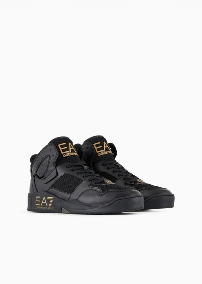 Black 1 Emporio Armani New Basket Sneakers | EA7-SN59783