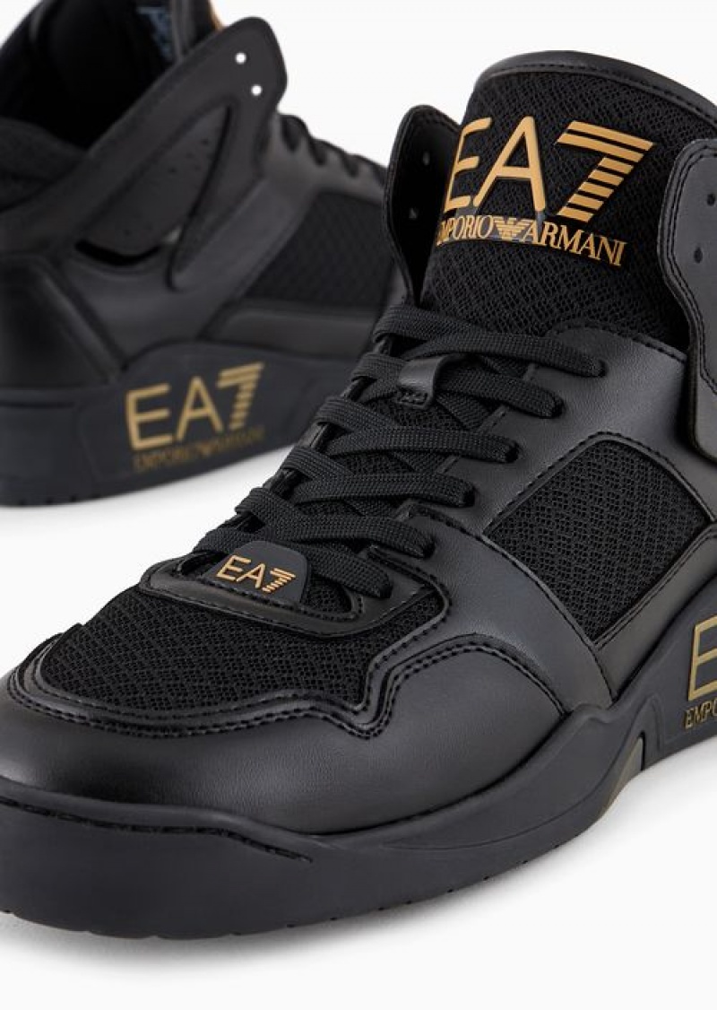 Black 1 Emporio Armani New Basket Sneakers | EA7-SN59783