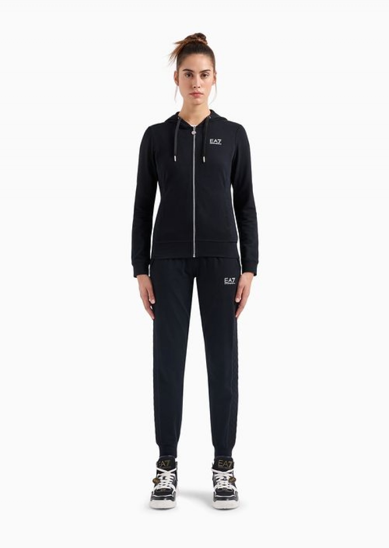 Black 1 Emporio Armani Stretch-cotton Tracksuit | EA7-SN59614