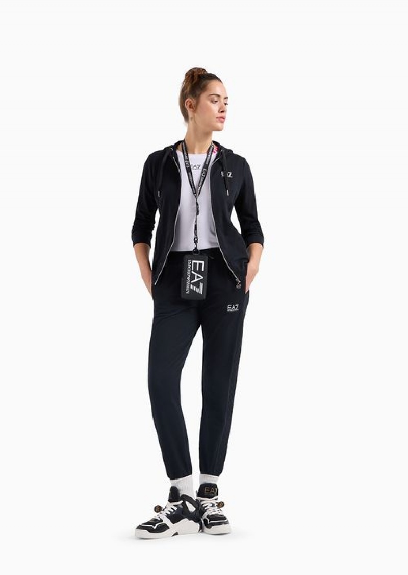 Black 1 Emporio Armani Stretch-cotton Tracksuit | EA7-SN59614