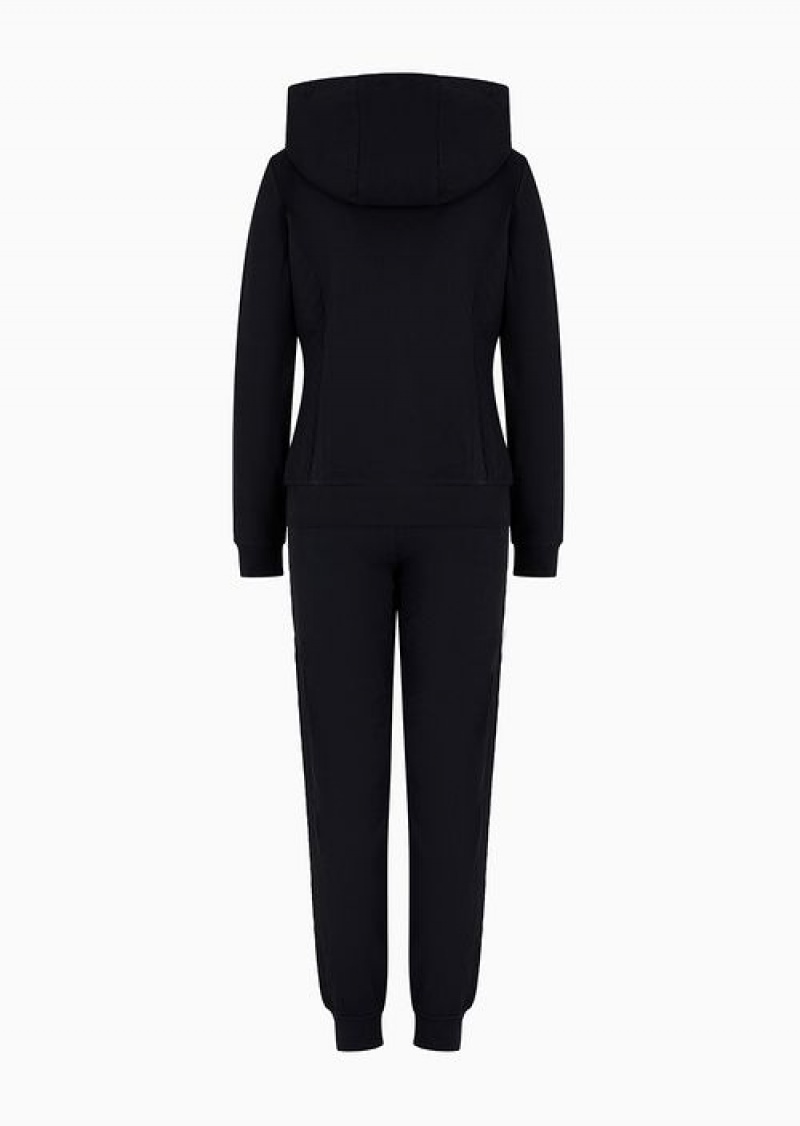 Black 1 Emporio Armani Stretch-cotton Tracksuit | EA7-SN59614