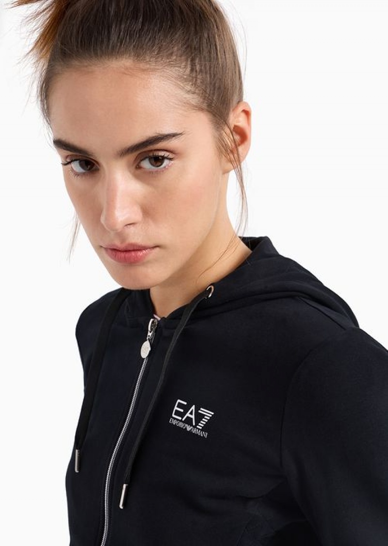 Black 1 Emporio Armani Stretch-cotton Tracksuit | EA7-SN59614