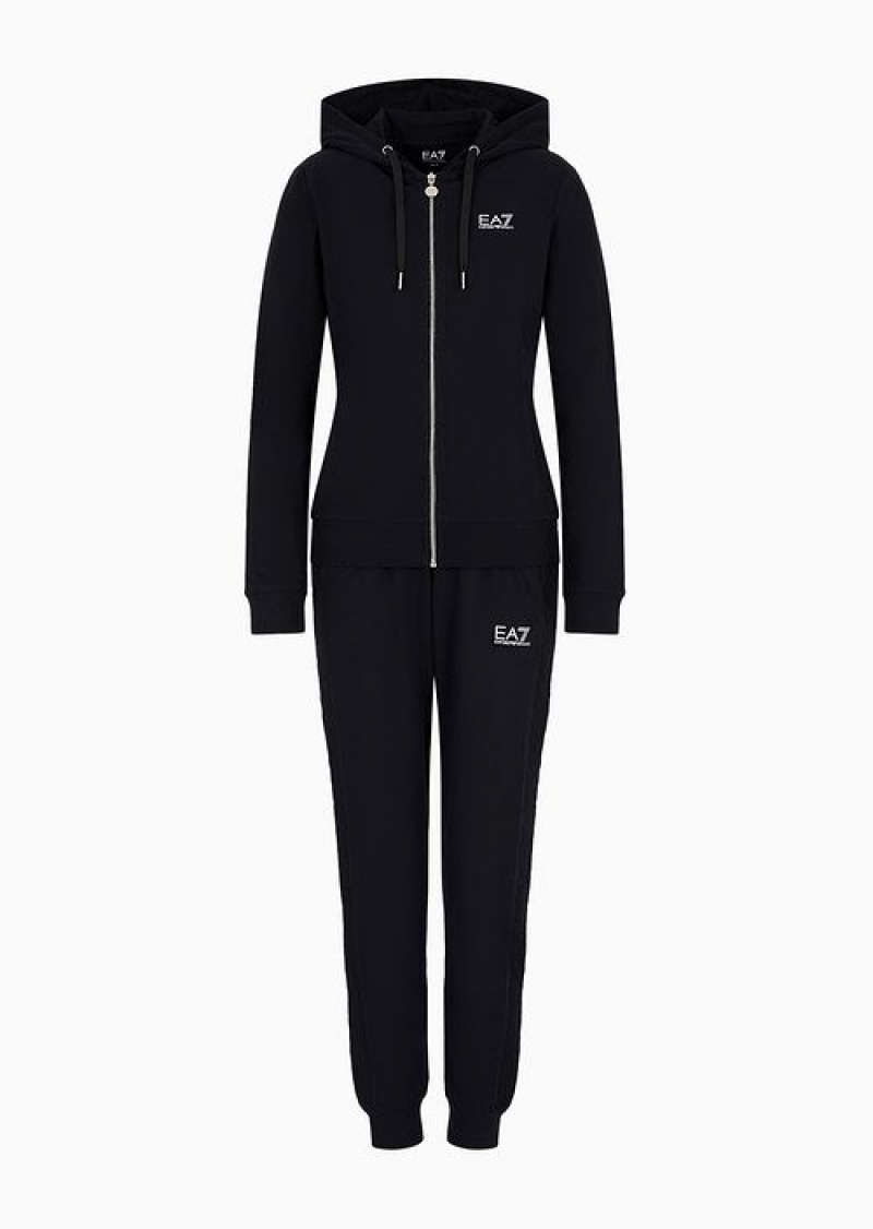 Black 1 Emporio Armani Stretch-cotton Tracksuit | EA7-SN59614