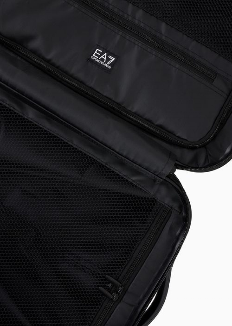 Black Emporio Armani Abs Cabin Trolley With Oversized Logo | EA7-SN59685