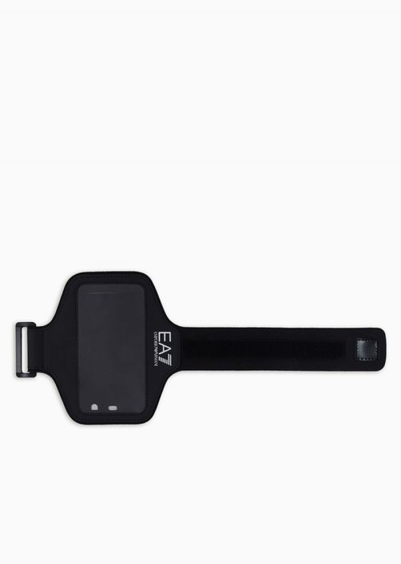 Black Emporio Armani Armband With Mobile Phone Holder | EA7-SN59728