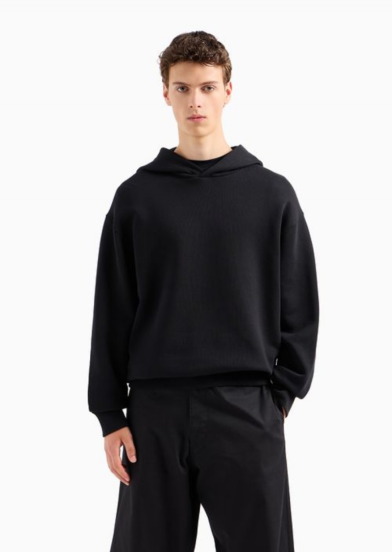 Black Emporio Armani Asv Capsule Hooded Sweatshirt | EA-SN58522