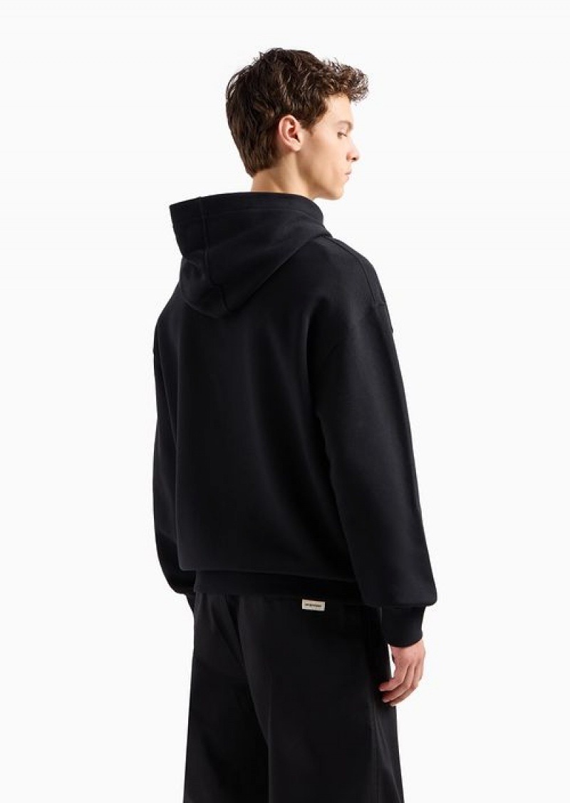 Black Emporio Armani Asv Capsule Hooded Sweatshirt | EA-SN58522