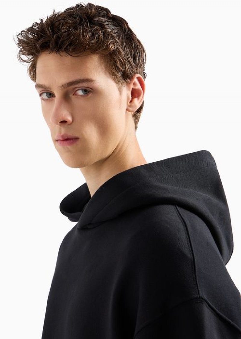 Black Emporio Armani Asv Capsule Hooded Sweatshirt | EA-SN58522