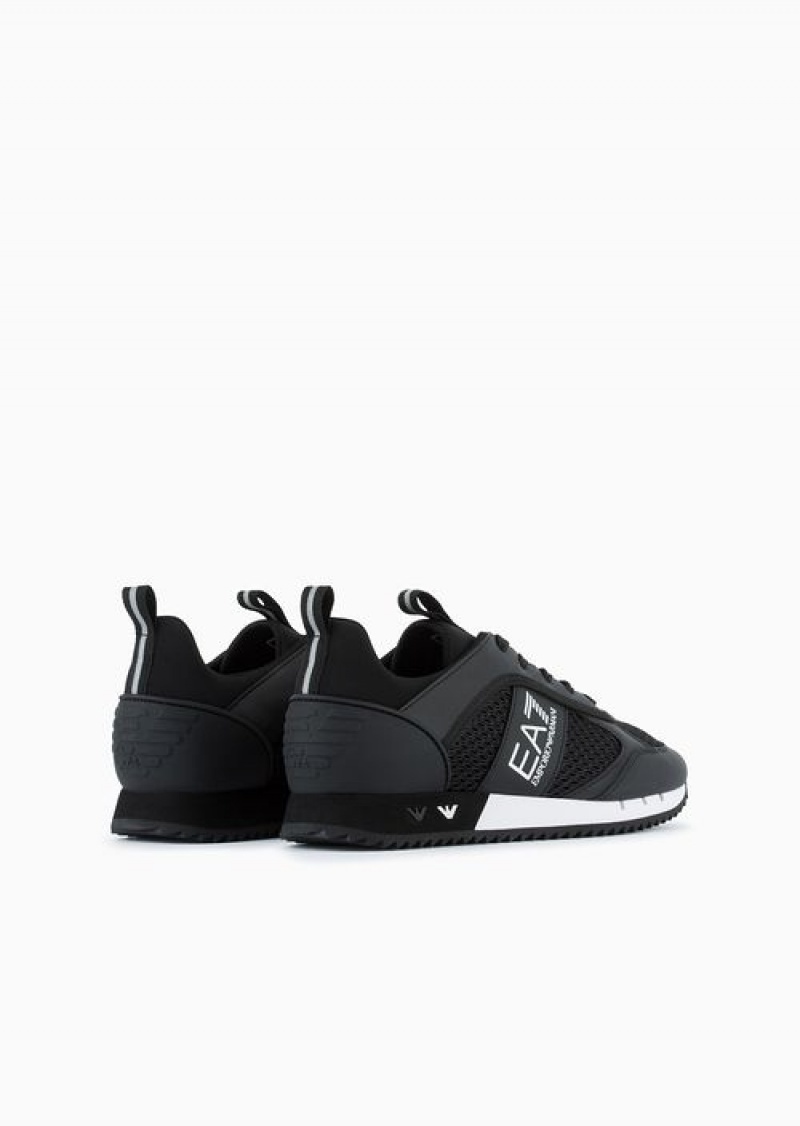 Black Emporio Armani Black & White Sneakers | EA7-SN59766