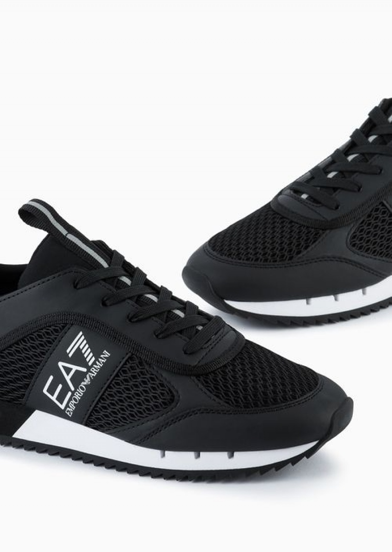 Black Emporio Armani Black & White Sneakers | EA7-SN59766