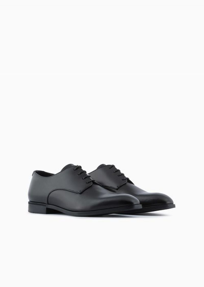 Black Emporio Armani Calfskin Oxfords | EA-SN58858