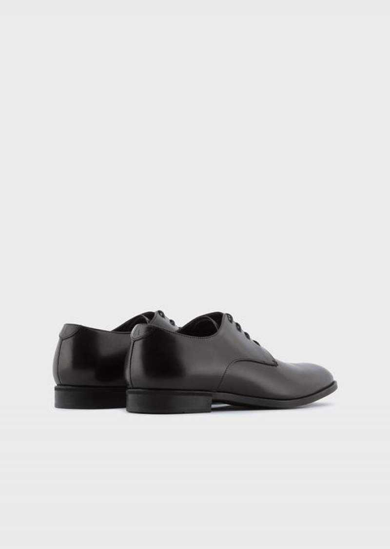 Black Emporio Armani Calfskin Oxfords | EA-SN58858