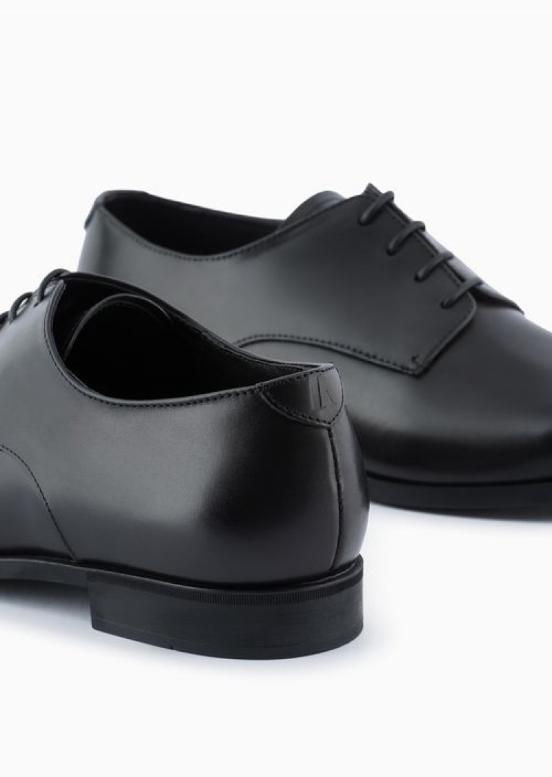 Black Emporio Armani Calfskin Oxfords | EA-SN58858