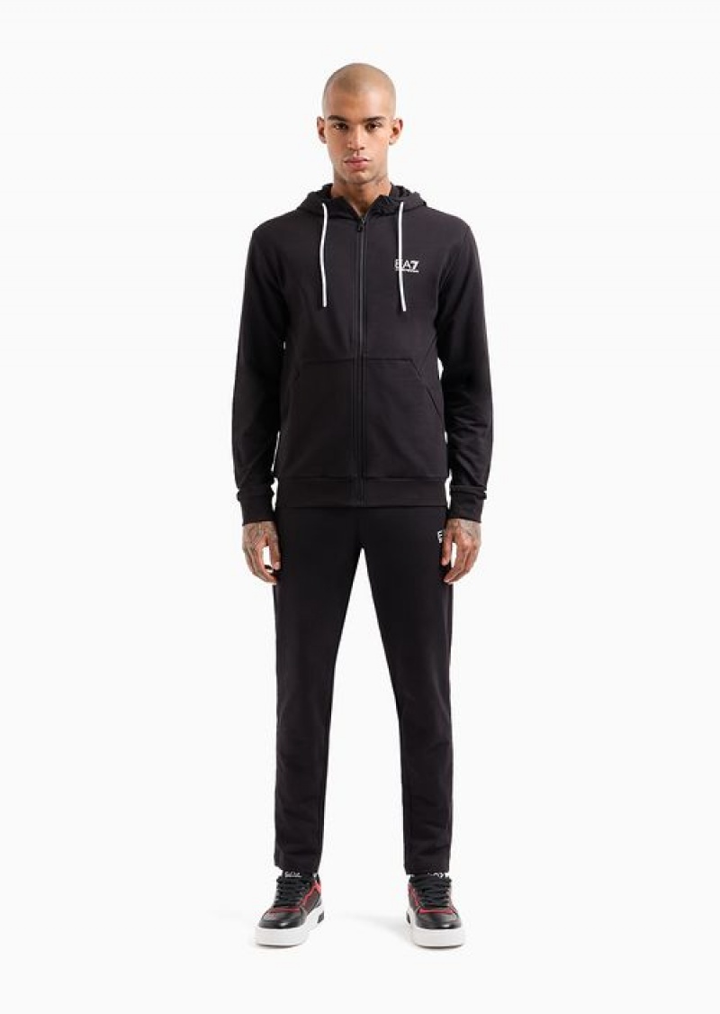 Black Emporio Armani Cotton Visibility Tracksuit | EA7-SN59911