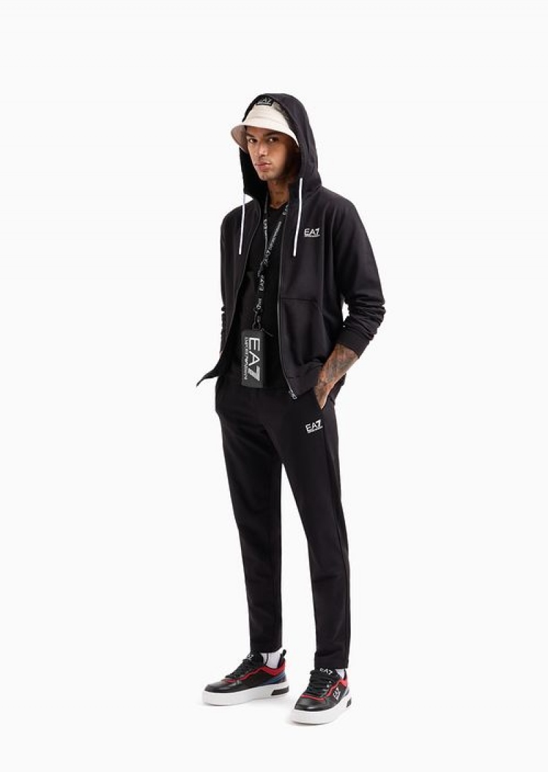 Black Emporio Armani Cotton Visibility Tracksuit | EA7-SN59911