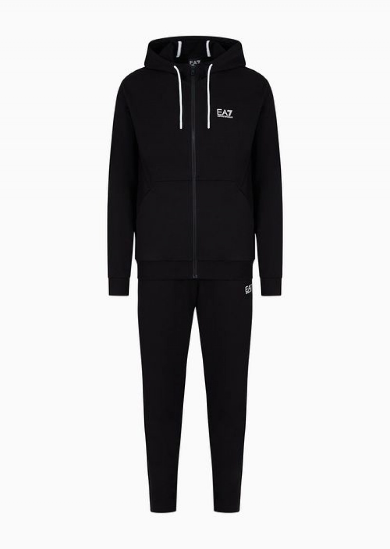 Black Emporio Armani Cotton Visibility Tracksuit | EA7-SN59911