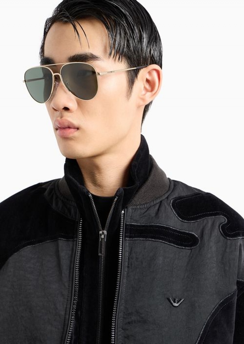 Black Emporio Armani Crinkle-nylon Water-repellent Blouson In Camouflage Velvet | EA-SN58173