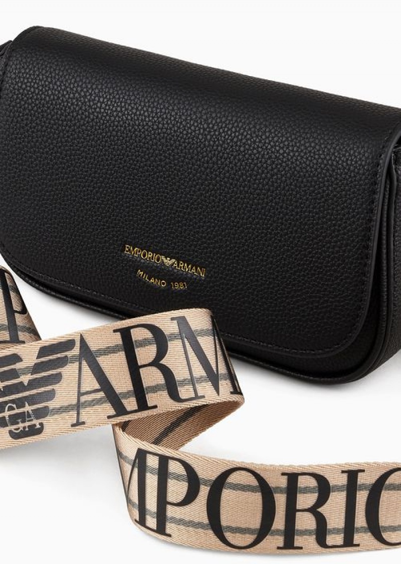 Black Emporio Armani Deer-print Mini Bag | EA-SN57295