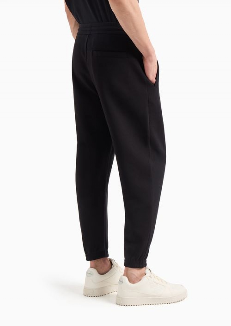 Black Emporio Armani Drawstring Joggers With A Ramadan Capsule Collection Patch | EA-SN58406