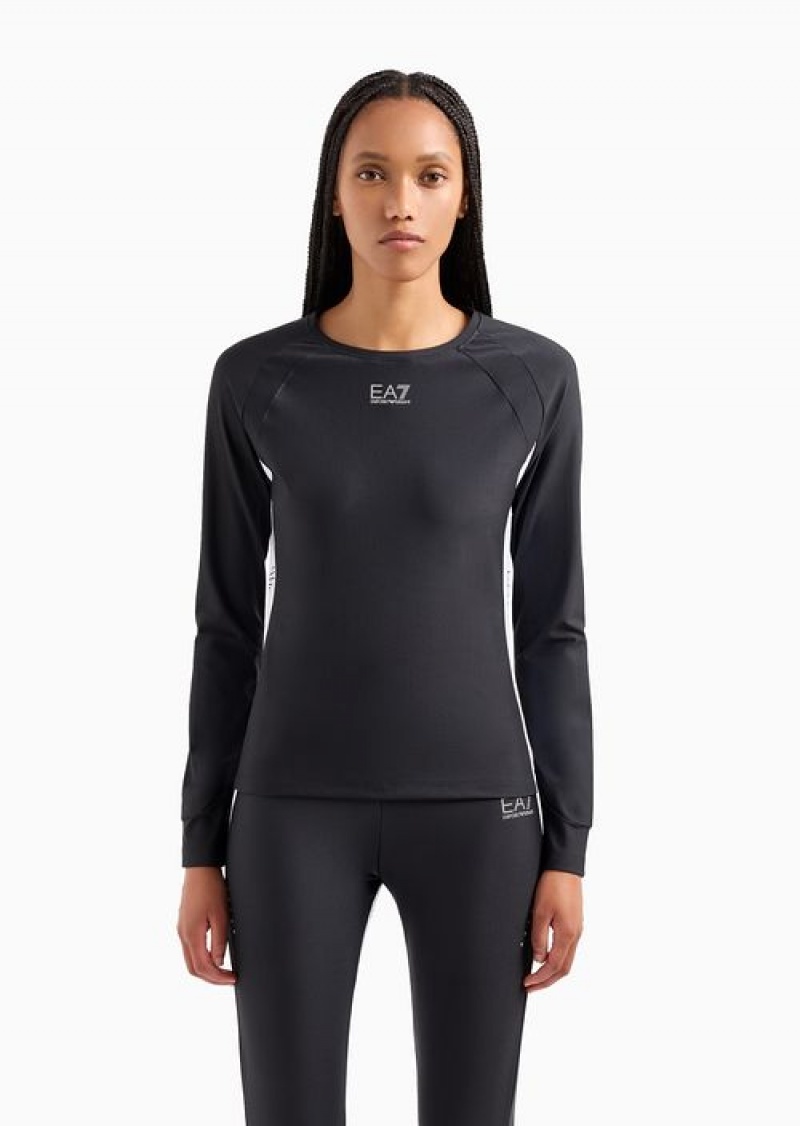 Black Emporio Armani Dynamic Athlete Jumper In Furor7 Technical Fabric | EA7-SN59646