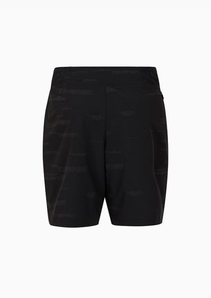 Black Emporio Armani Dynamic Athlete Shorts In Ventus7 Technical Fabric | EA7-SN59832