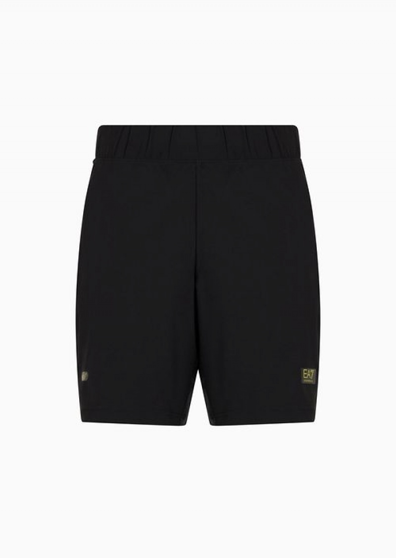 Black Emporio Armani Dynamic Athlete Shorts In Ventus7 Technical Fabric | EA7-SN59832