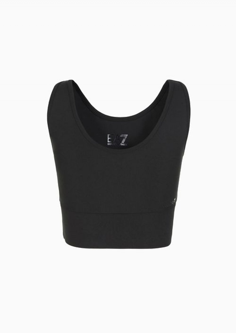 Black Emporio Armani Dynamic Athlete Top In Vigor7 Technical Fabric | EA7-SN59663