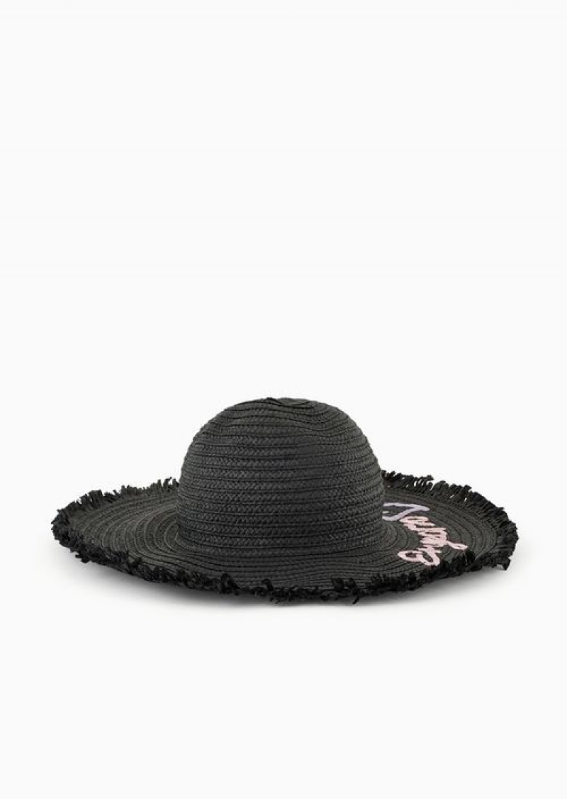 Black Emporio Armani Fedora Hats | EA-SN57458