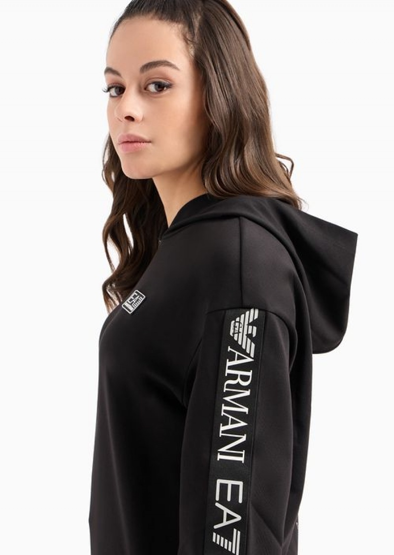 Black Emporio Armani Hoodies | EA7-SN59587