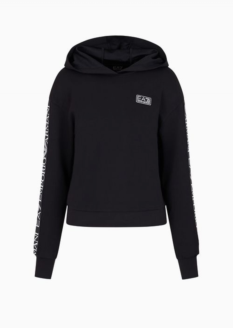 Black Emporio Armani Hoodies | EA7-SN59587