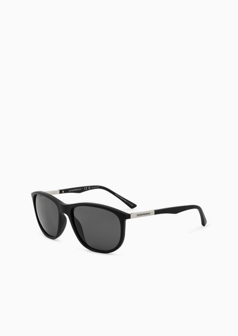 Black Emporio Armani Men’s Pillow Glasses | EA-SN59447