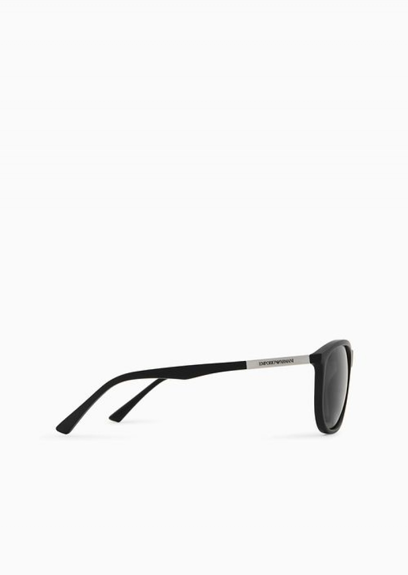 Black Emporio Armani Men’s Pillow Glasses | EA-SN59447