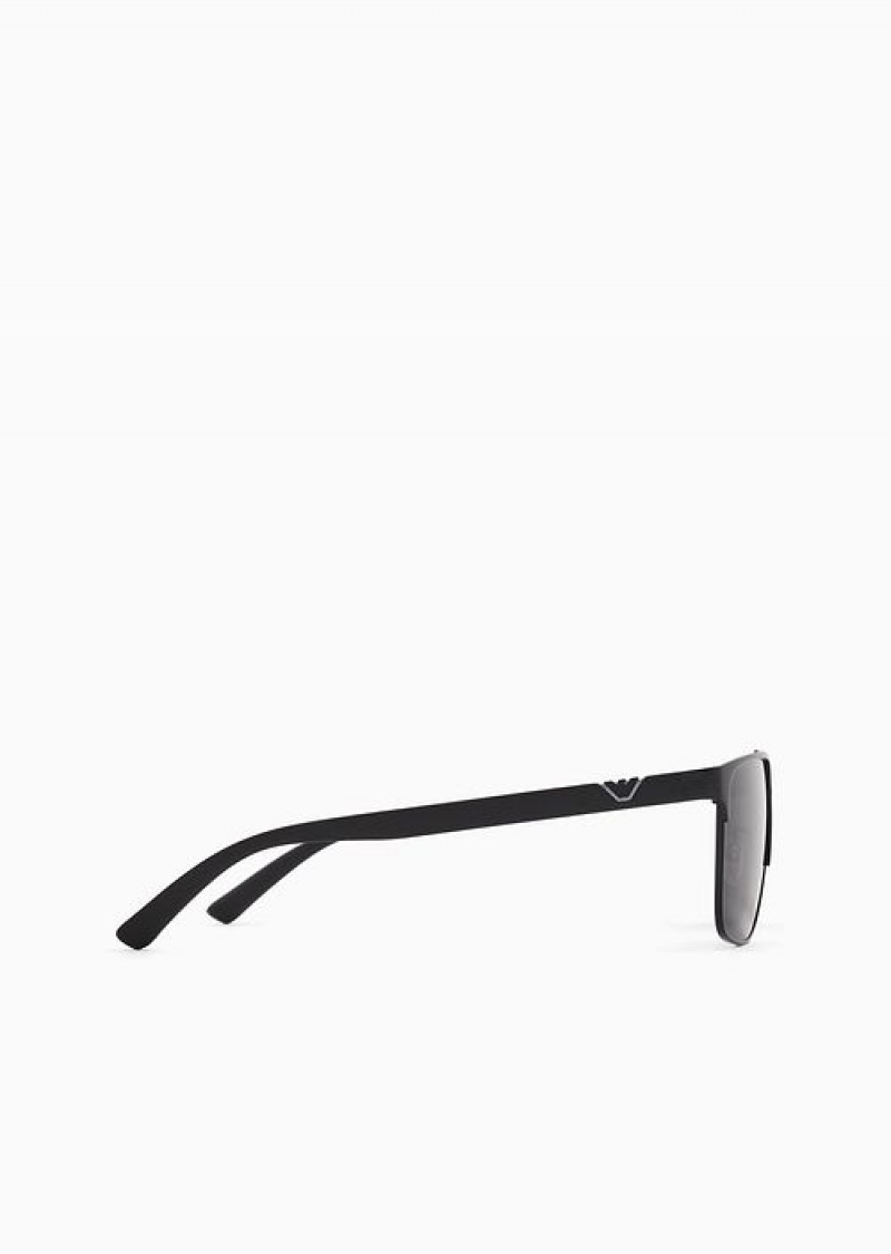 Black Emporio Armani Men’s Square Sunglasses | EA-SN59422