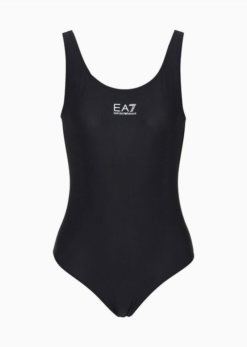 Black Emporio Armani One-piece Swimsuit With Logo | EA7-SN59603