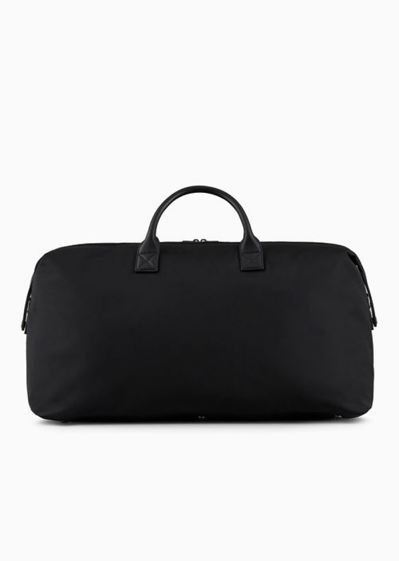 Black Emporio Armani Recycled-nylon Duffel Bag | EA-SN59110