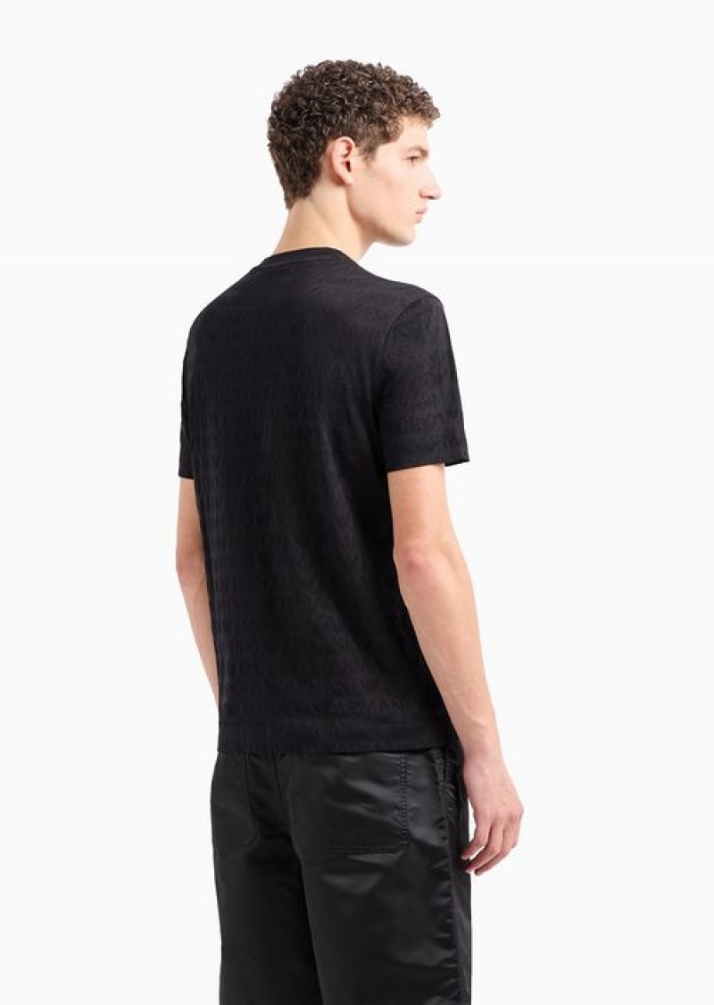 Black Emporio Armani Regular Fit T-shirts | EA-SN58759