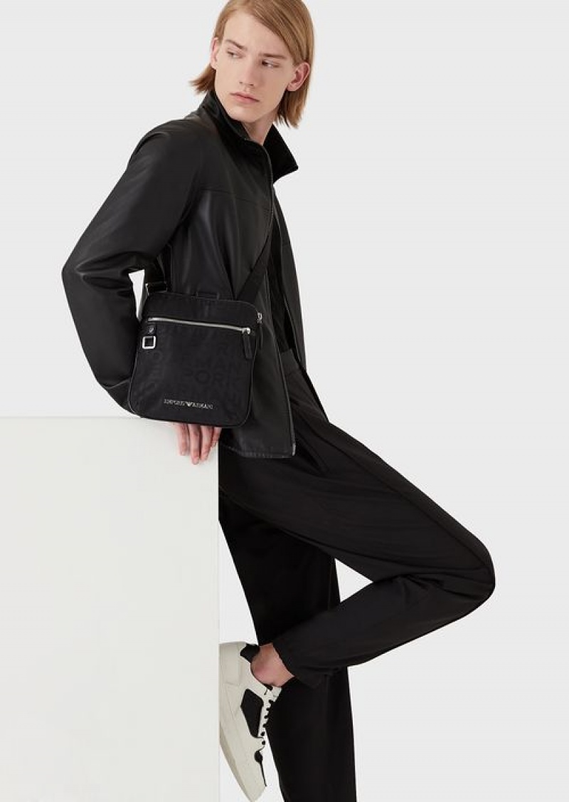 Black Emporio Armani Semi-aniline Nappa Lambskin Blouson With Full-length Zip | EA-SN58240