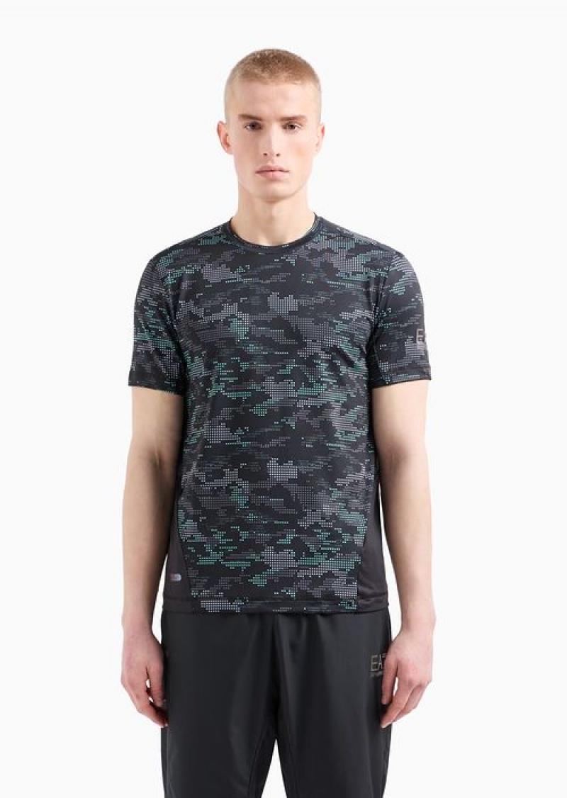 Black Emporio Armani Slim Fit T-shirts | EA7-SN59966