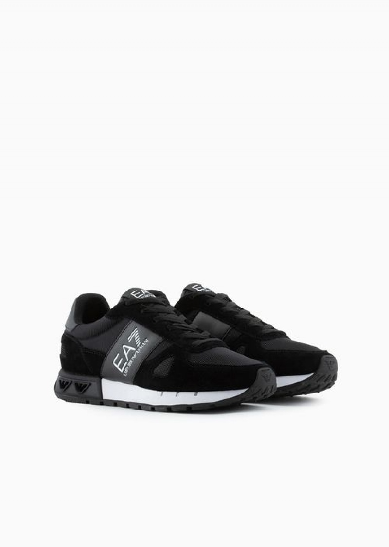 Black Emporio Armani Sneakers Black & White Legacy | EA7-SN59753