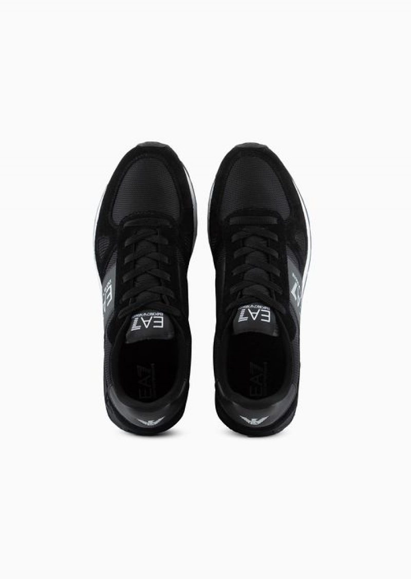 Black Emporio Armani Sneakers Black & White Legacy | EA7-SN59753