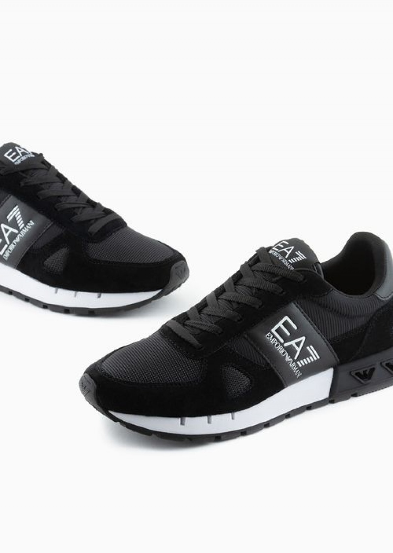 Black Emporio Armani Sneakers Black & White Legacy | EA7-SN59753