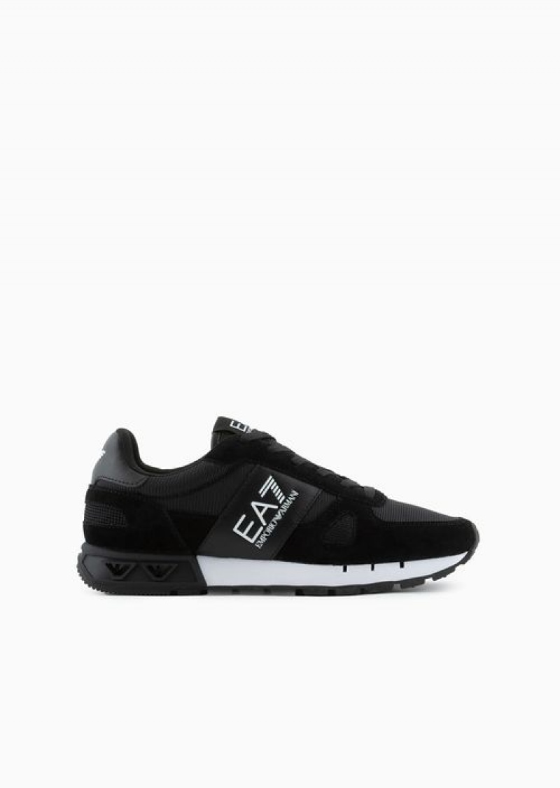 Black Emporio Armani Sneakers Black & White Legacy | EA7-SN59753