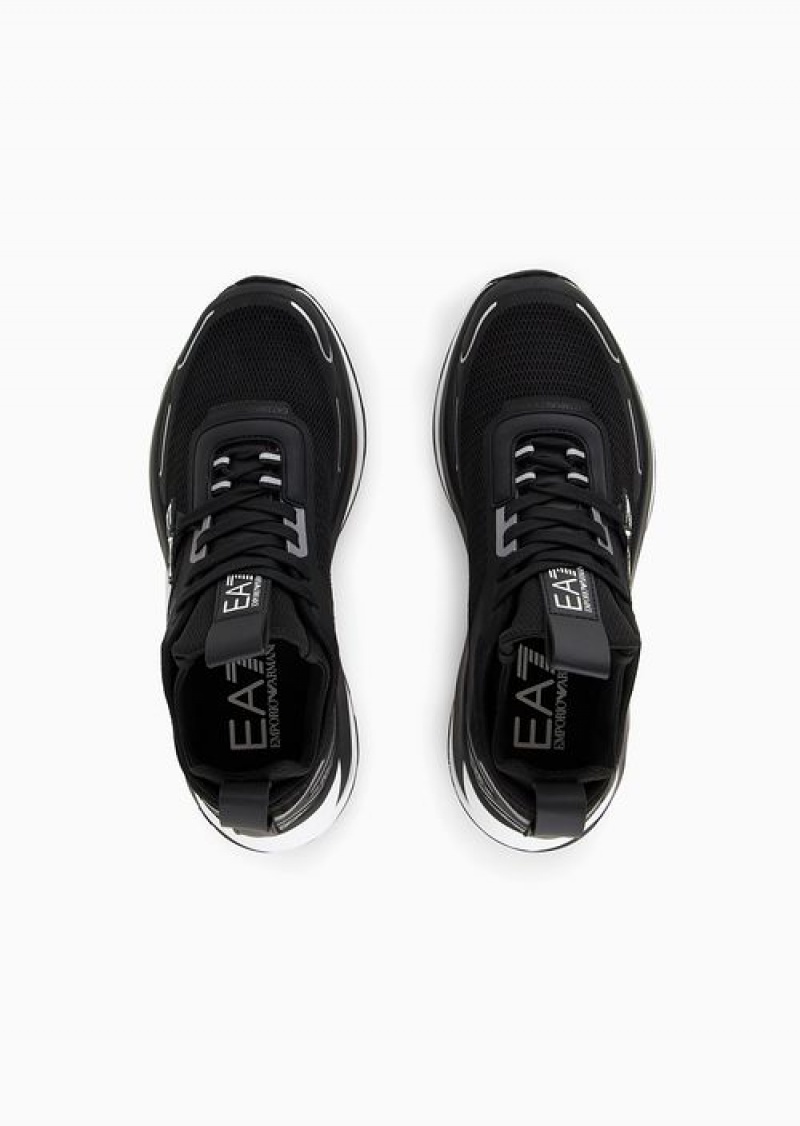 Black Emporio Armani Sneakers Black & White Altura | EA7-SN60074