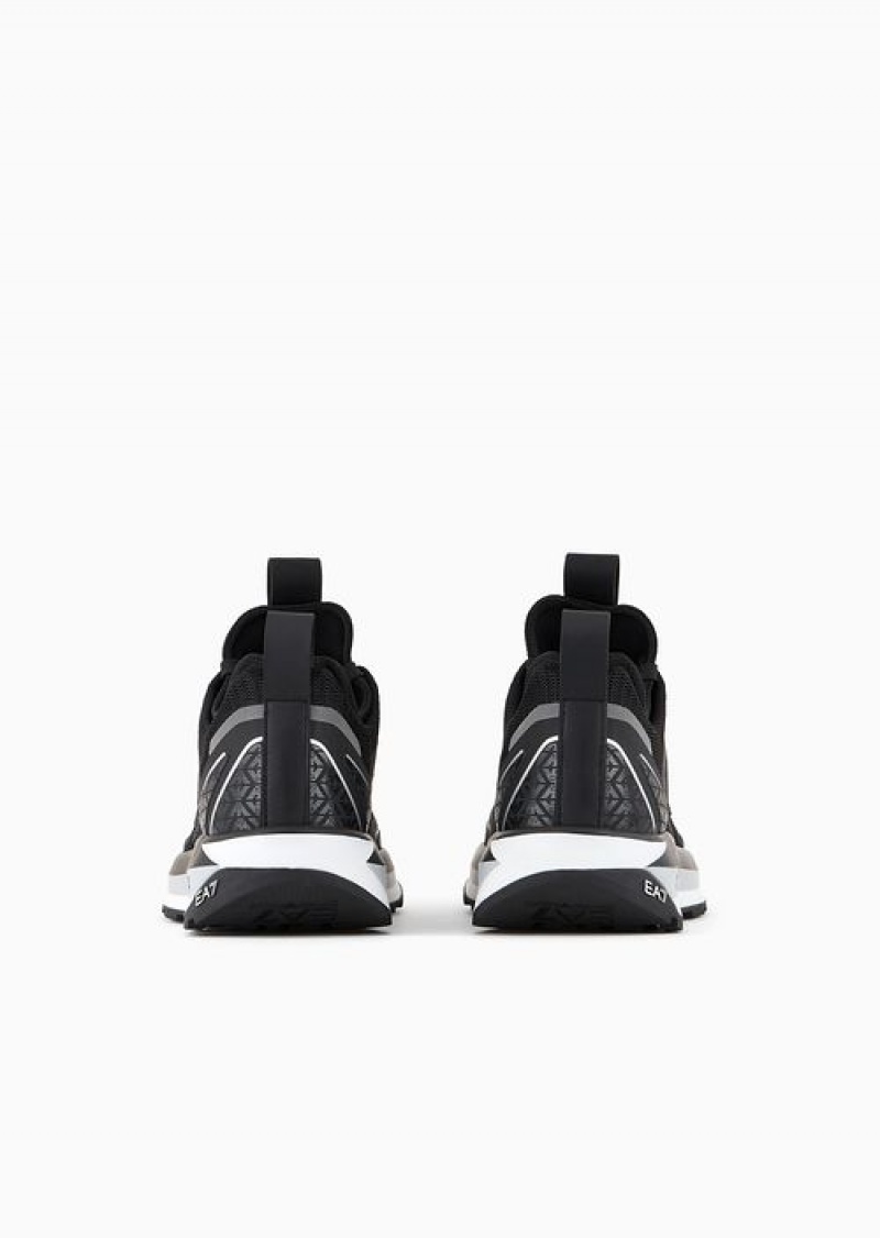 Black Emporio Armani Sneakers Black & White Altura | EA7-SN60074