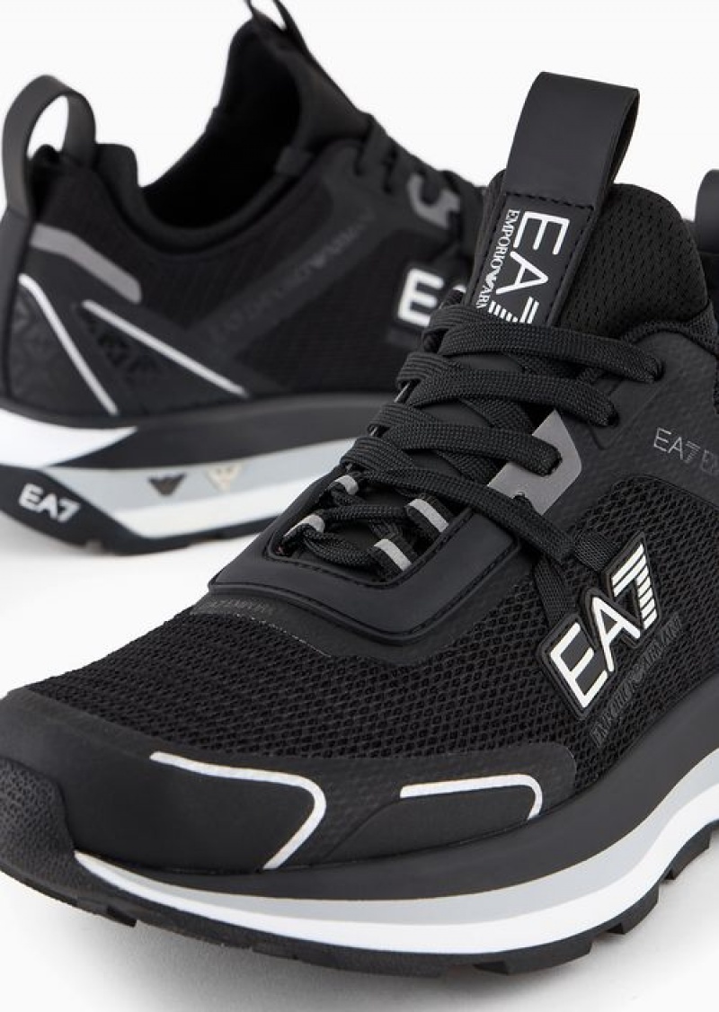 Black Emporio Armani Sneakers Black & White Altura | EA7-SN60074