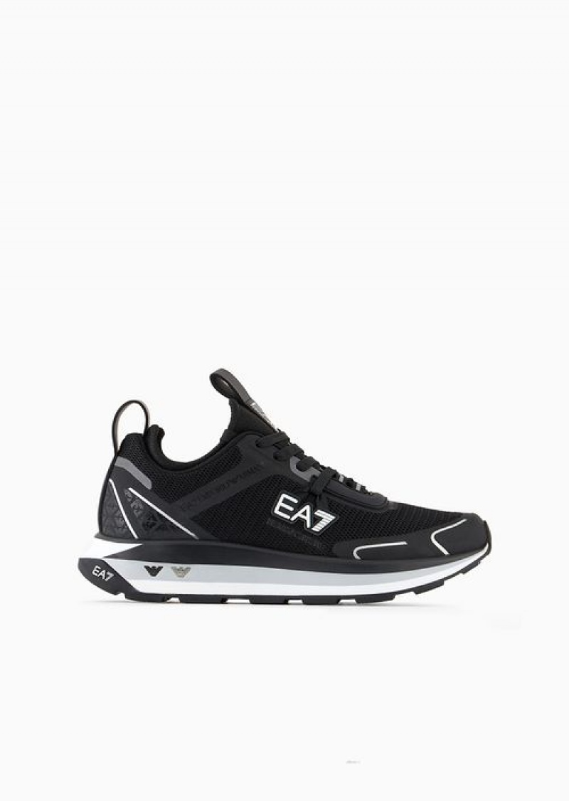 Black Emporio Armani Sneakers Black & White Altura | EA7-SN60074