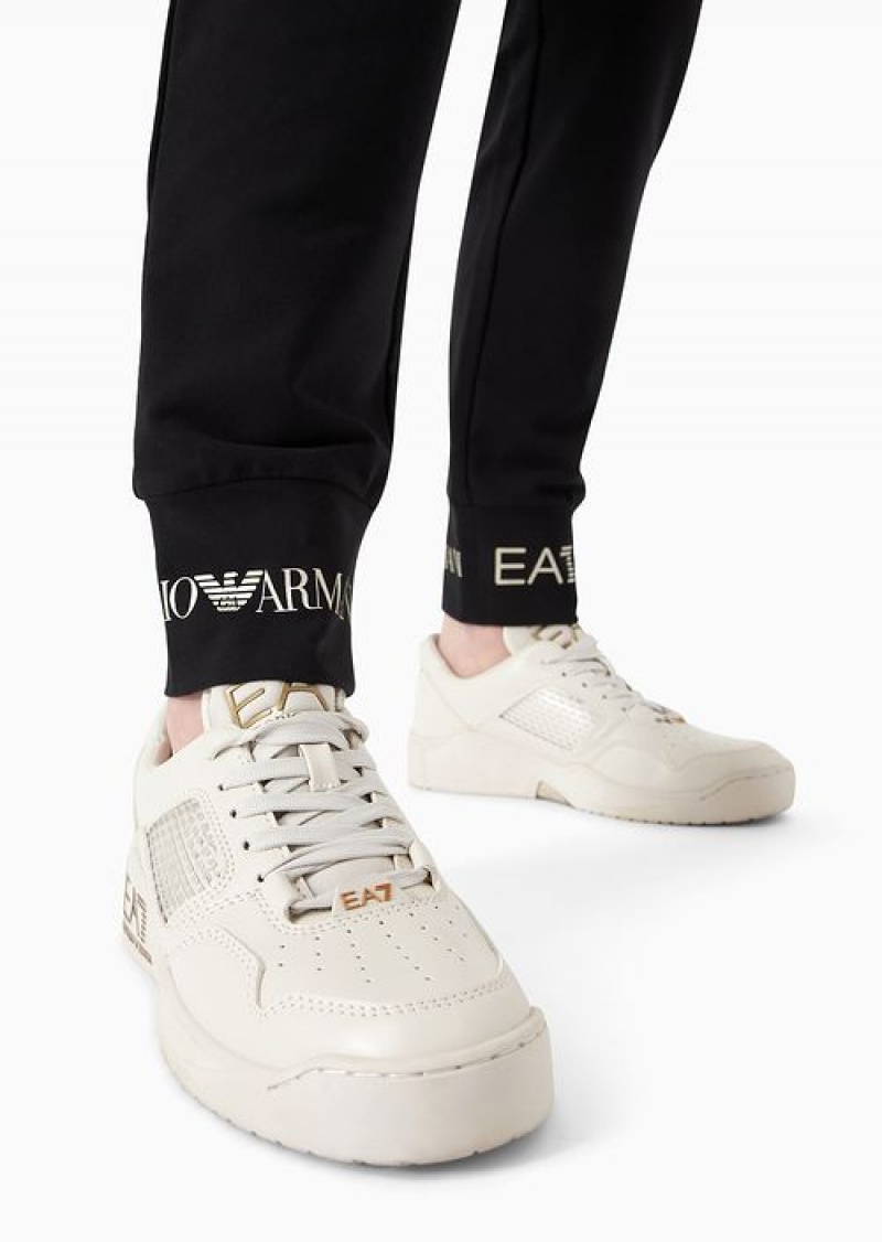 Black Emporio Armani Stretch Cotton Tracksuit | EA7-SN59626